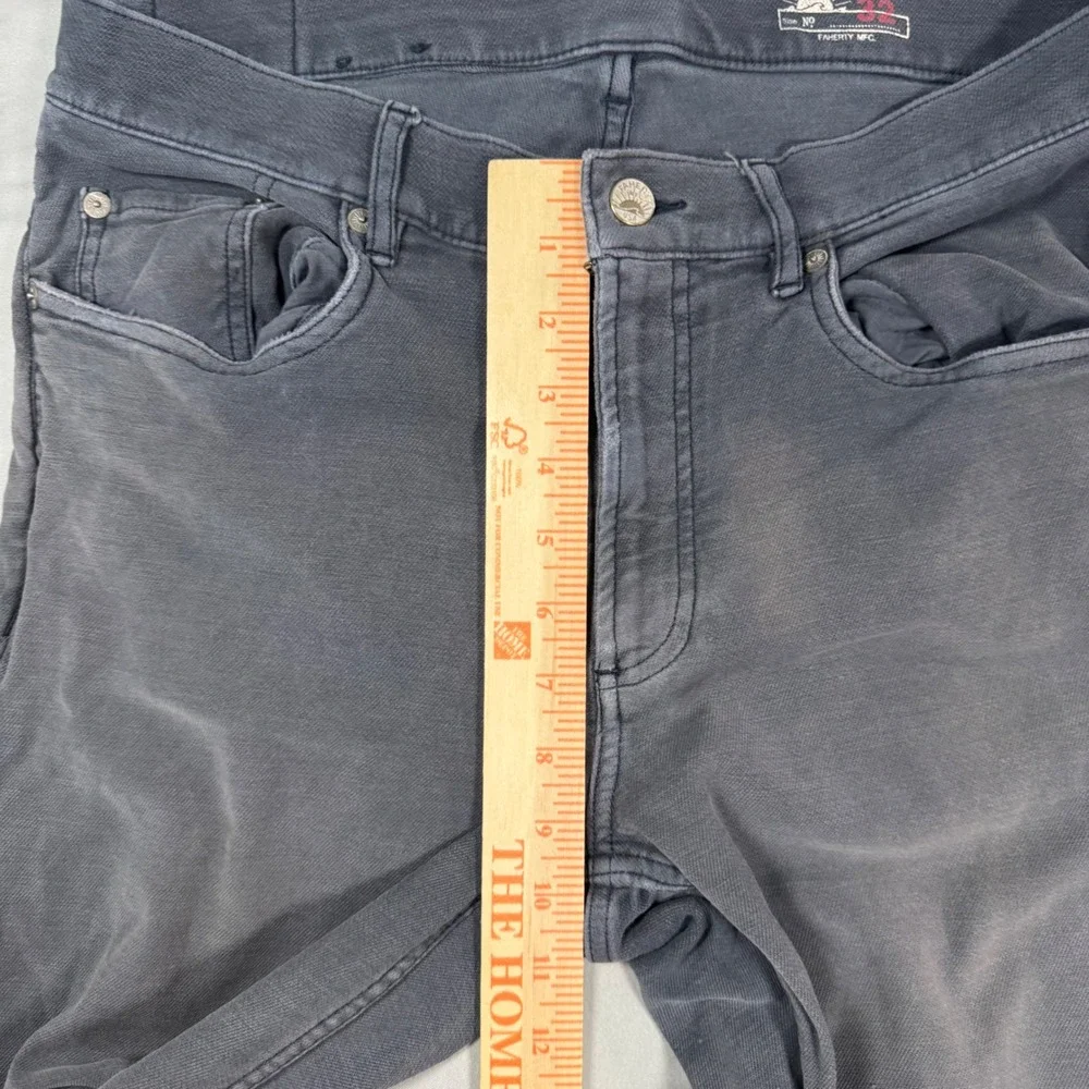Lot of 2 Faherty Stretch Terry 5-Pocket Pant Mens 32 (31x31) Slim Straight - Picture 16 of 16